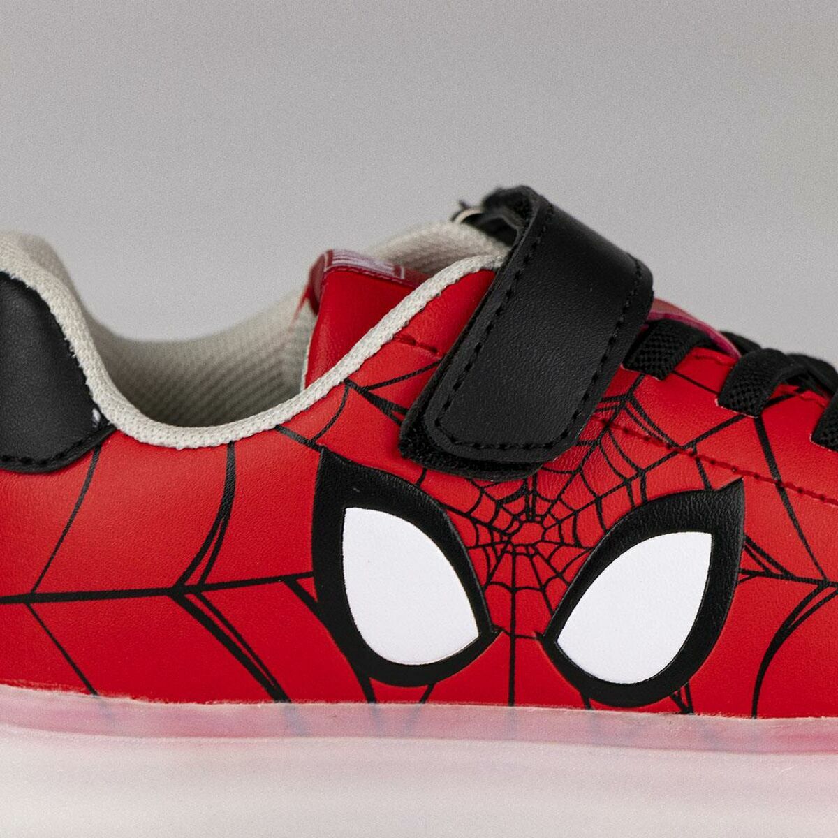 Scarpe Sportive con LED Spider-Man Rosso Velcro